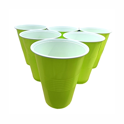 The Magic Balloons Beer Pong Glasses - Pack of 30 | 450ml Reusable Party Drinking Cups | Eco-Friendly Green Pong Glasses for Parties & Events | Multipurpose Colorful Glasses