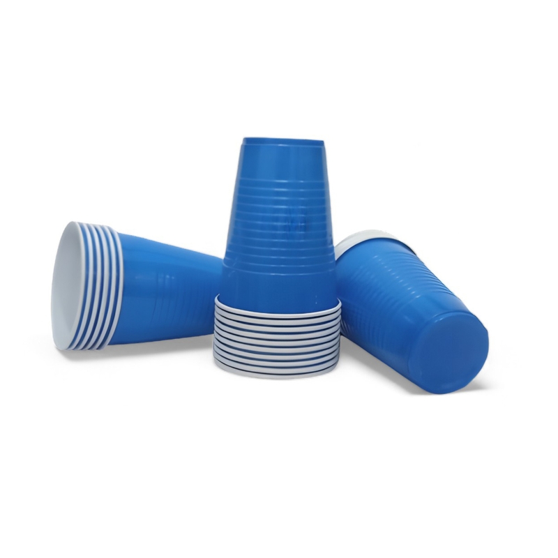 The Magic Balloons Blue Pong Glasses - 50 Pcs Eco-Friendly Reusable Glasses for Multipurpose Party Use | 450ml Pong Glasses for Diwali, Holi, New Year, Bachelor, Halloween & Adults Parties (Blue)