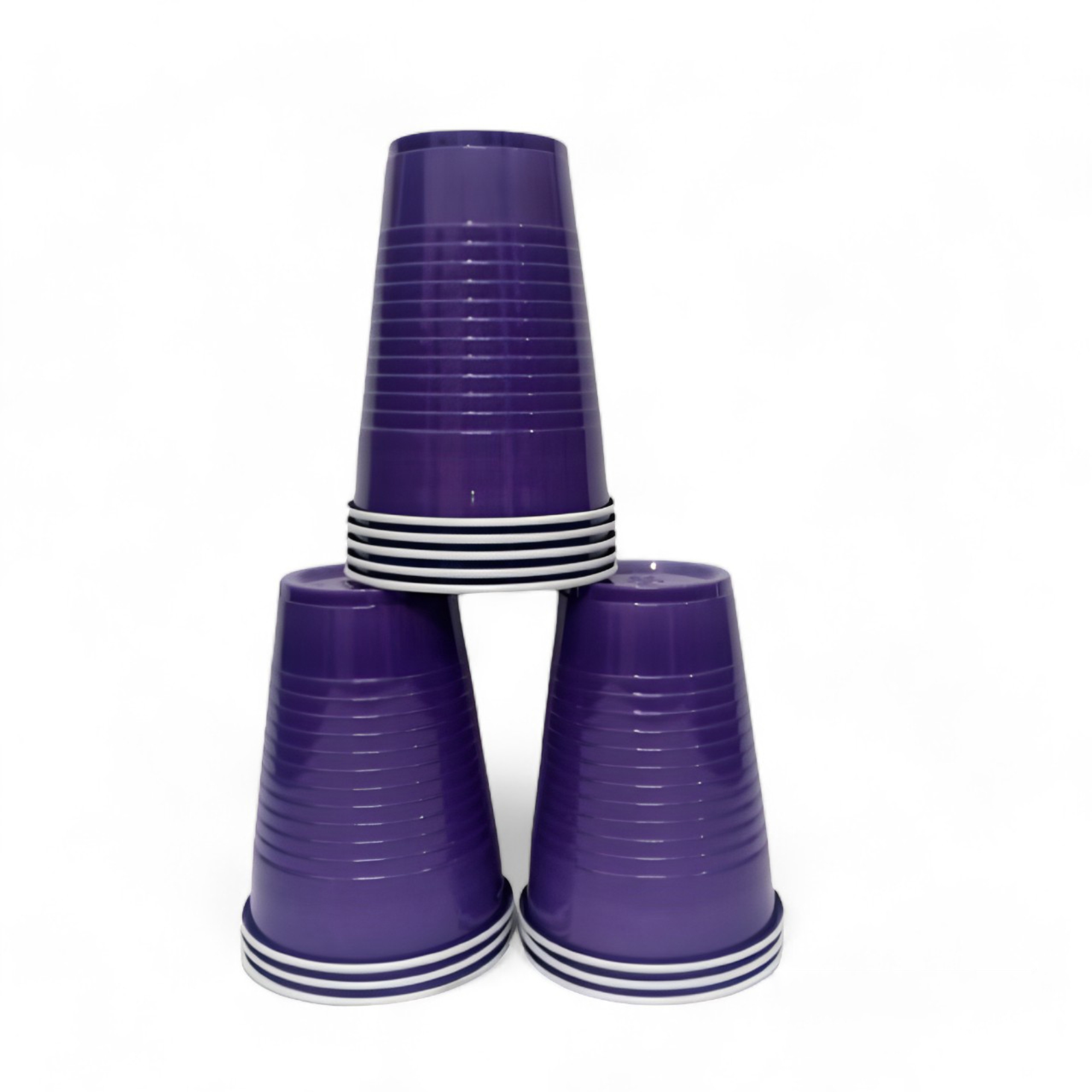 Set of 50 - 450ml Beer Pong Glasses | Reusable Purple Drinking Cups | Perfect for Party Games Beer Pong & Events | Durable and Eco-Friendly Pong Glasses for BBQ College Party & More!