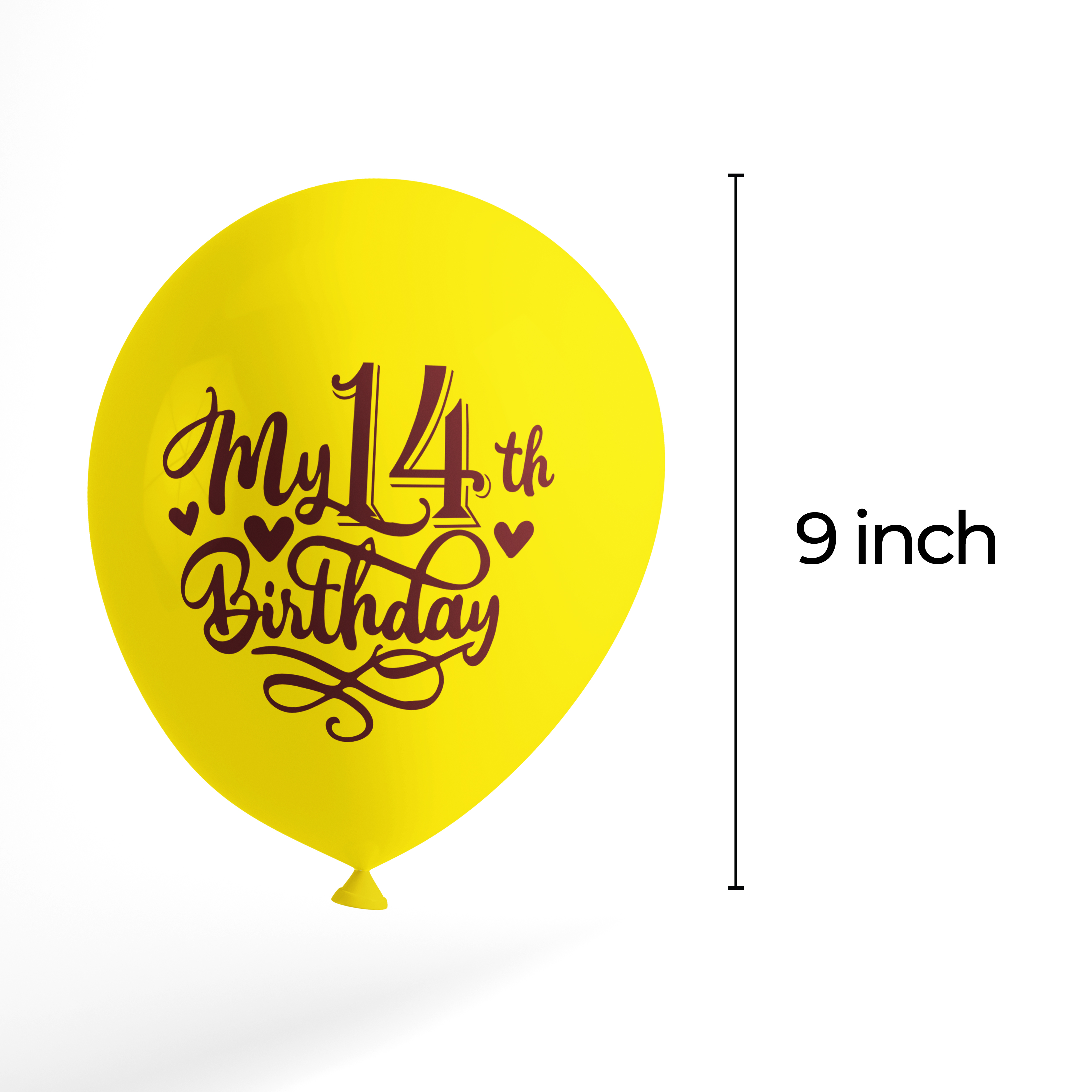 Happy 14th Birthday Celebrate with Our Combo Kit of 16 Printed Balloons and a Banner Pack of 16pcs for Your 14th Birthday Party Celebrations