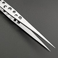 Needle Pointed Hole Tweezer, JYD, Straight, 5.5 Inches
