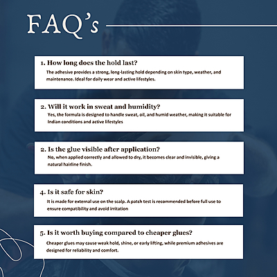 GHOSTBOND XL Hair Patch Adhesive Glue | Waterproof Lace Wig Glue for Men & Women | Invisible Bond for Poly & Lace Systems | Sweat, Oil & Moisture Resistant | 38ml