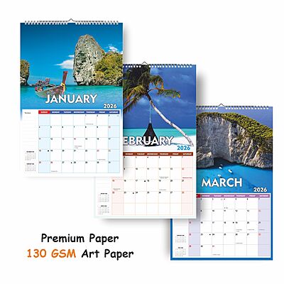 2026 Scenic Landscape Wall Calendar