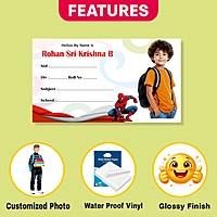 Personalized School Name Labels with Photo