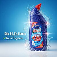 Miracle Extra Power 10x Max Toilet Bowl Cleaner, Disinfectant Liquid, 2l