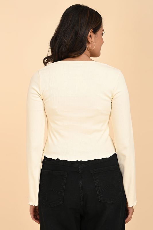 Women's Bell Sleeve Crop Top
