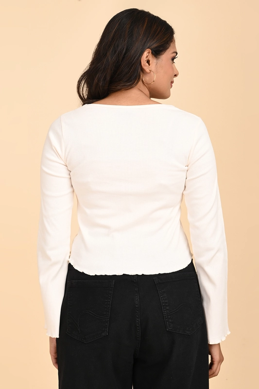 Women's Bell Sleeve Crop Top