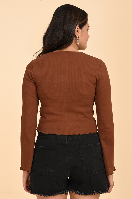 Women's Bell Sleeve Crop Top