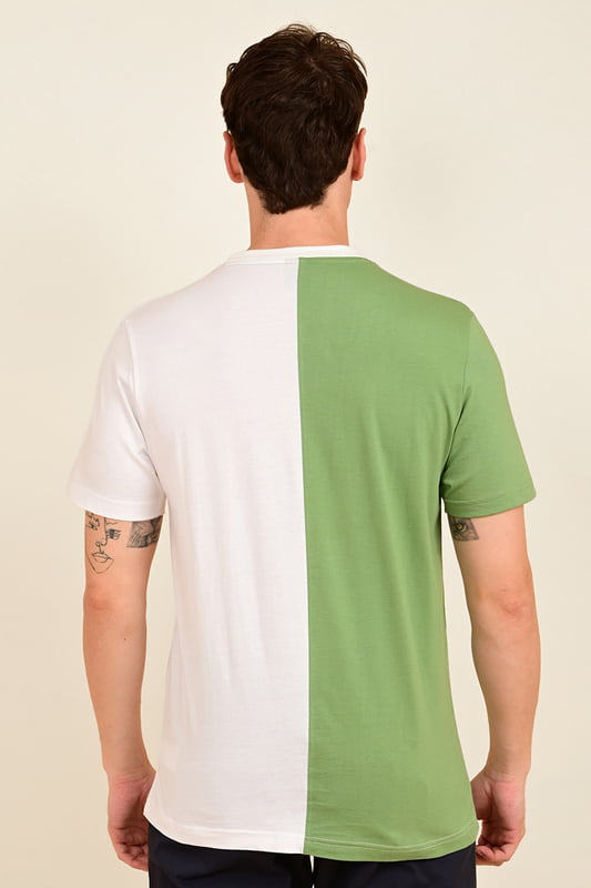 Men's Colour Block Printed Tshirt