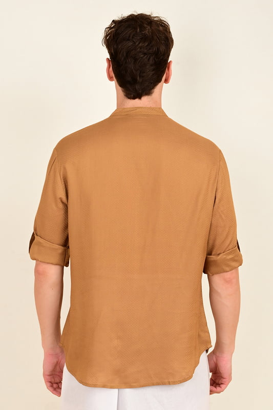 Men's Embroidered Short Kurta