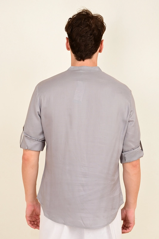 Men's Embroidered Short Kurta
