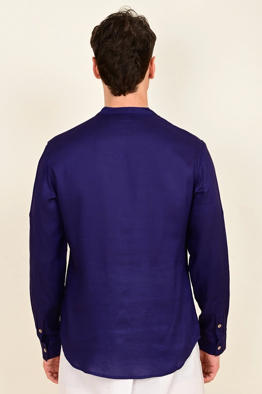 Men's Embroidered Short Kurta