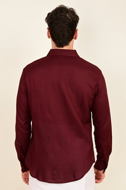 Men's Full Sleeve Embroidered Shirt
