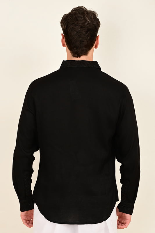 Men's Full Sleeve Embroidered Shirt