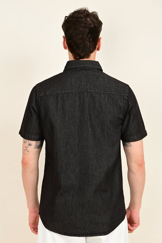 Men's Half Sleeve Chambray Shirt