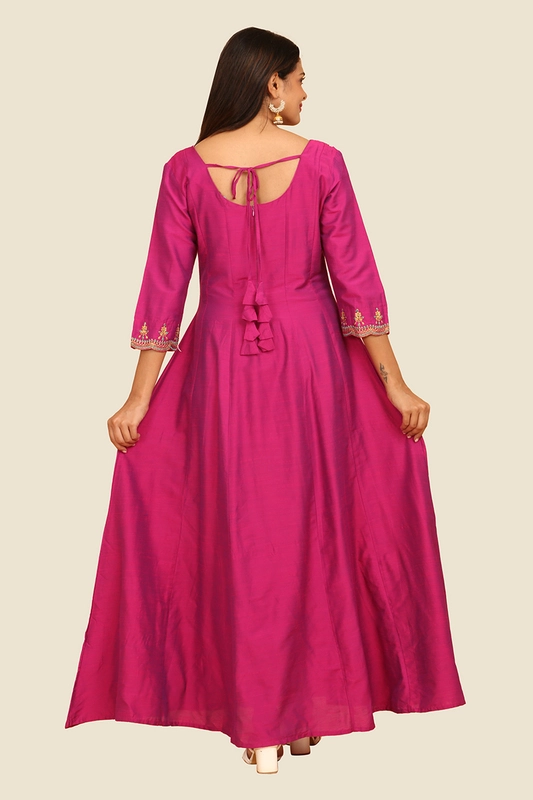 Women Embroidered Ethnic Anarkali Dress