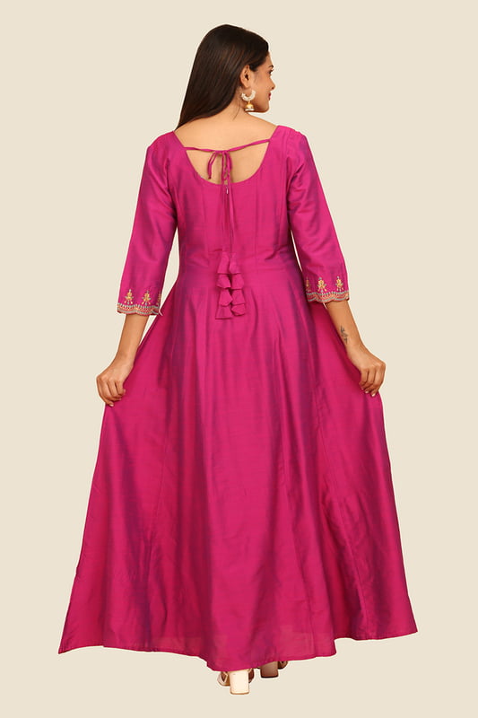 Women Embroidered Ethnic Anarkali Dress