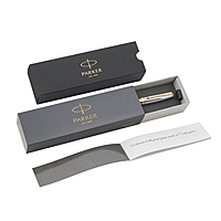 Parker Fusion Shiny Chrome Gold Trim Ball Pen