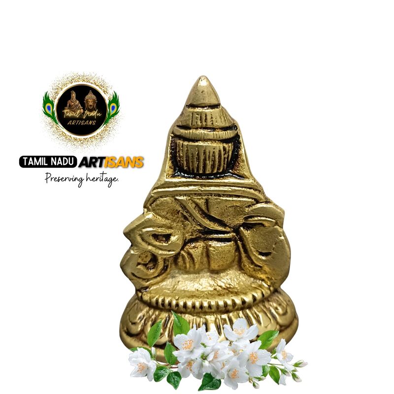 Pure Solid Brass Lord Kuber Idol for Wealth & Prosperity Pooja | Hand Crafted by Tamil Nadu Artisans, 163 Gram