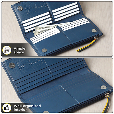 LONG ZIP WALLET AZUL