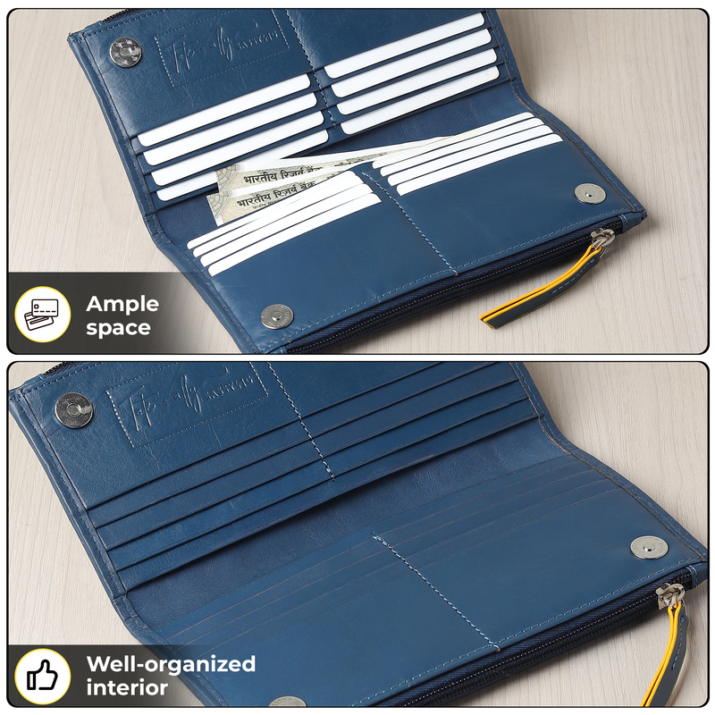 LONG ZIP WALLET AZUL