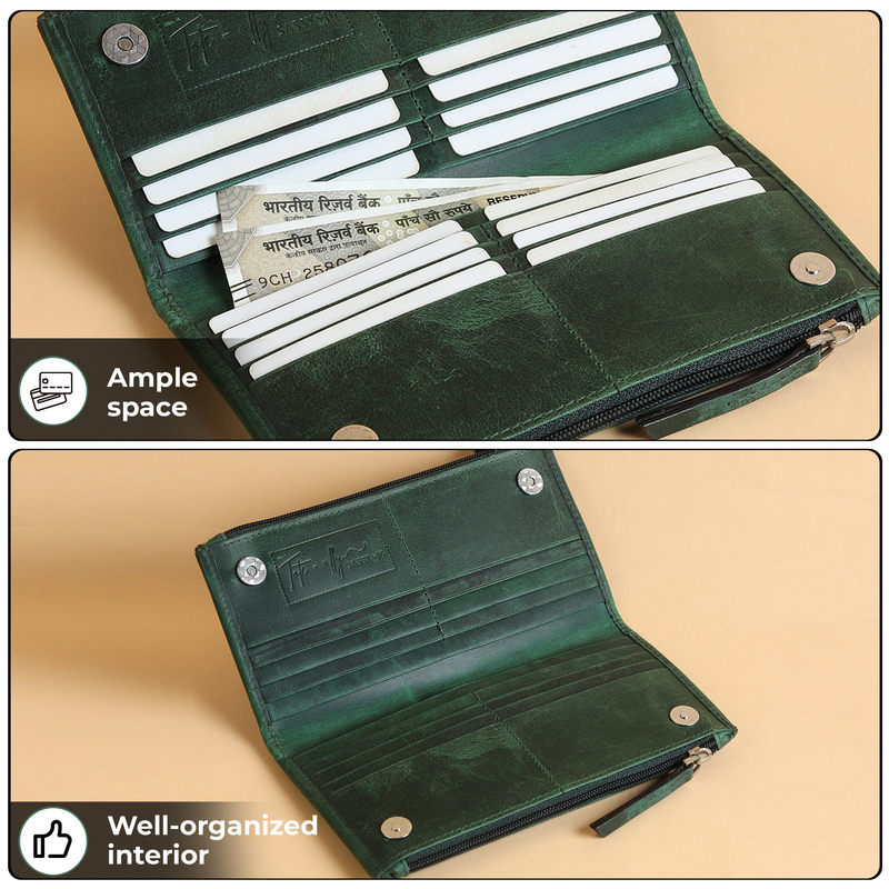 LONG ZIP WALLET VERDE