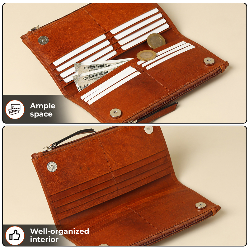 LONG ZIP WALLET TOSTADO