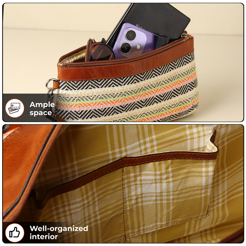 WRISTLET CLUTCH TOSTADO