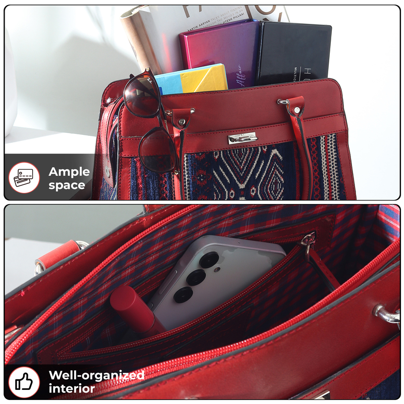 SATCHEL SILHOUETTE ROJA
