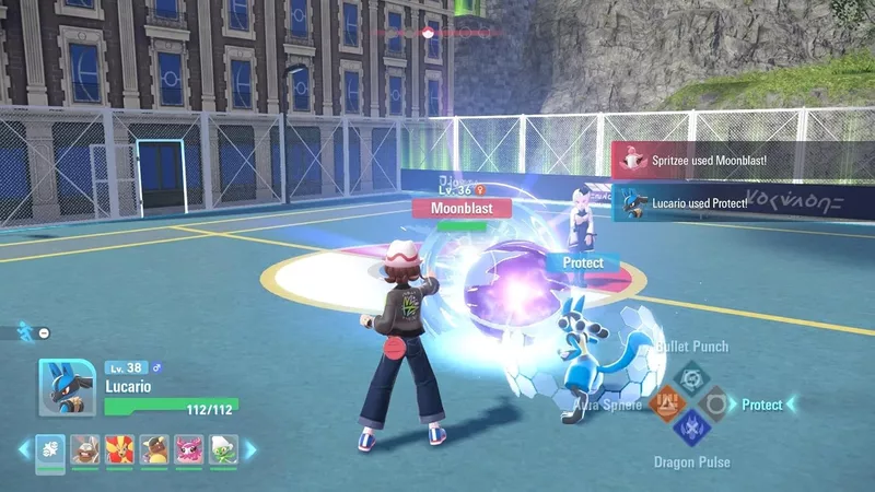 Pokemon Legends Z-A real-time battle system screenshot Nintendo Switch