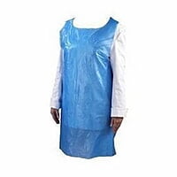 Disposable Plastic Apron (Pack of 100) | Waterproof Dental & Medical PPE Aprons | White & Blue