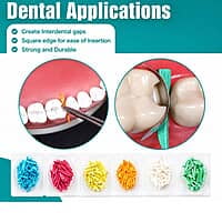 Oro Wooden Wedges | Anatomically Shaped Colour-Coded Dental Matrix Wedges | Box of 100