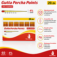Sure Endo Gutta Percha Length Marked – 4% (Pack of 60)