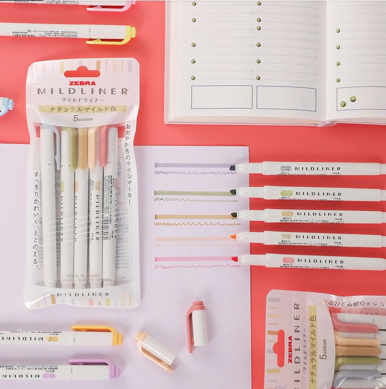 Zebra Mildliner 5 Color Set WKT7-5C-NTC