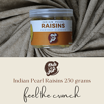 Nuts in a Jar Indian Pearl Raisins Everyday Classics 250 Grams Nuts in a Jar Indian Pearl Raisins Everyday Classics 250 Grams