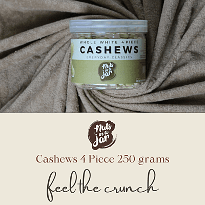 Nuts In a Jar Cashews 4 Piece Everyday Classics 250 Grams