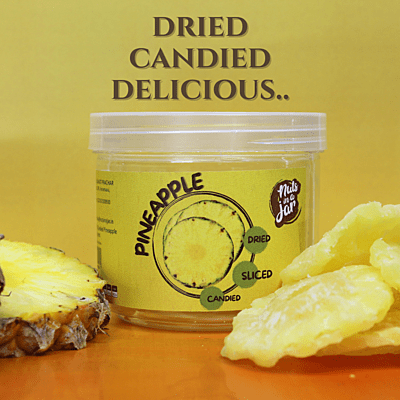 Nuts In a Jar Dried & Candied Pineapple Slices 250 Grams Nuts In a Jar Dried & Candied Pineapple Slices 250 Grams
