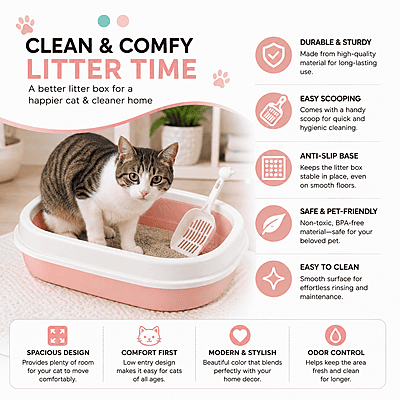LITTER BOX WITH SCOOPER LITTER BOX WITH SCOOPER