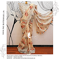 PURE LINEN SAREE YBRSLIN23410 PURE LINEN SAREE YBRSLIN23410