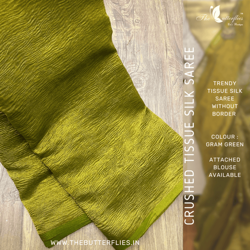 CRUSHED TISSUE SILK SAREE  USTSTES23523