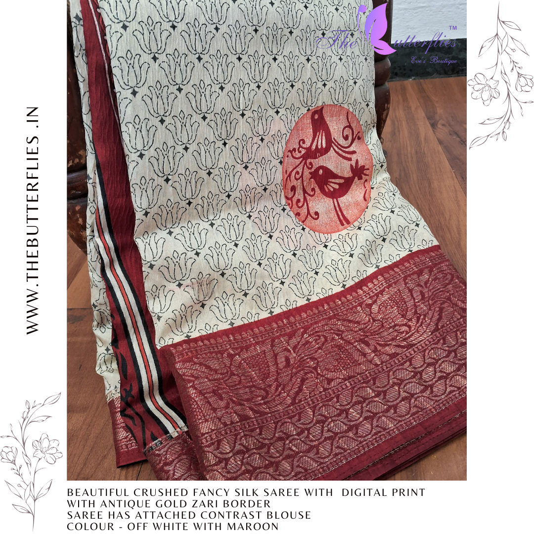 FANCY CRUSHED SILK SAREE RJASFSC24108