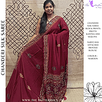 PURE CHANDERI SILK SAREE DCMSCDS24565