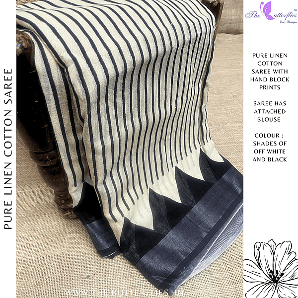 LINEN COTTON SAREE ssgSLIN24645