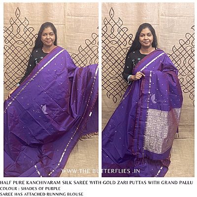 HALF PURE KANCHIVARAM SILK SAREE KPSSSIL24682