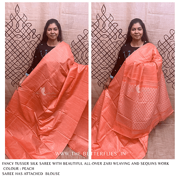 FANCY TUSSER SILK SAREE SFHSTUS24633