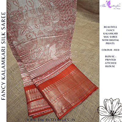 FANCY KALAMKARI SILK SAREE KSPSFSC24704
