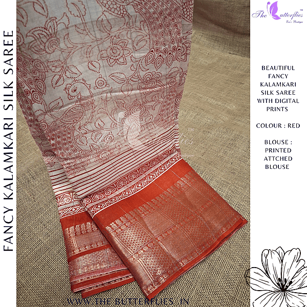 FANCY KALAMKARI SILK SAREE KSPSFSC24704 FANCY KALAMKARI SILK SAREE KSPSFSC24704