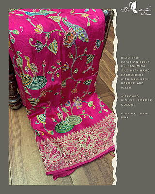 PASHMINA SILK SAREE  RJASPMS24873