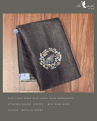 PURE LINEN SAREE MHTSLIN24905
