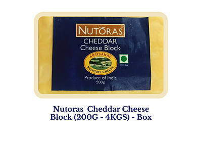 Nutoras Matured Cheddar Cheese Block (200G -4KG)